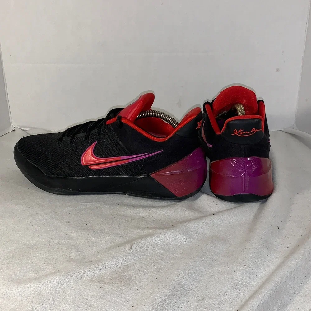 Nike Mens Kobe A.D. ‘Flip the Switch’ Black Basketball Sneakers with Red Accents